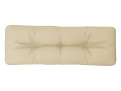 Cojín para sofá de palets de tela beige 120x40x12 cm