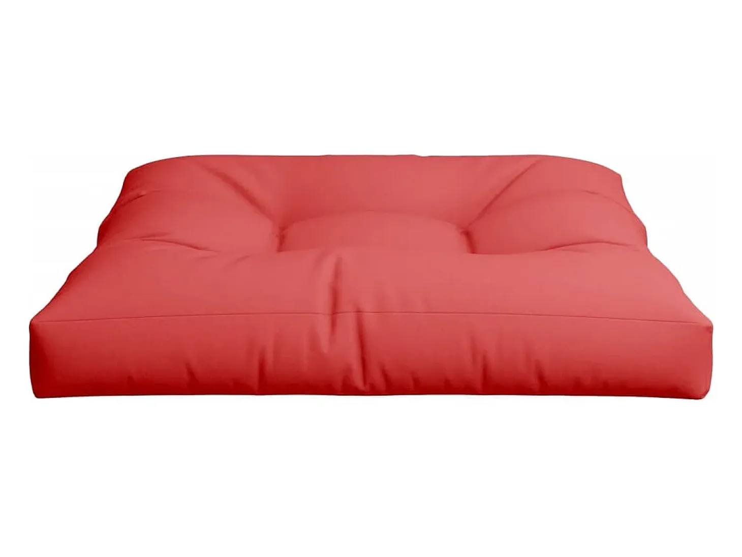 Cojín para sofá de palets de tela rojo 70x70x12 cm