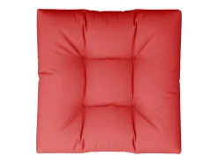 Cojín para sofá de palets de tela rojo 70x70x12 cm