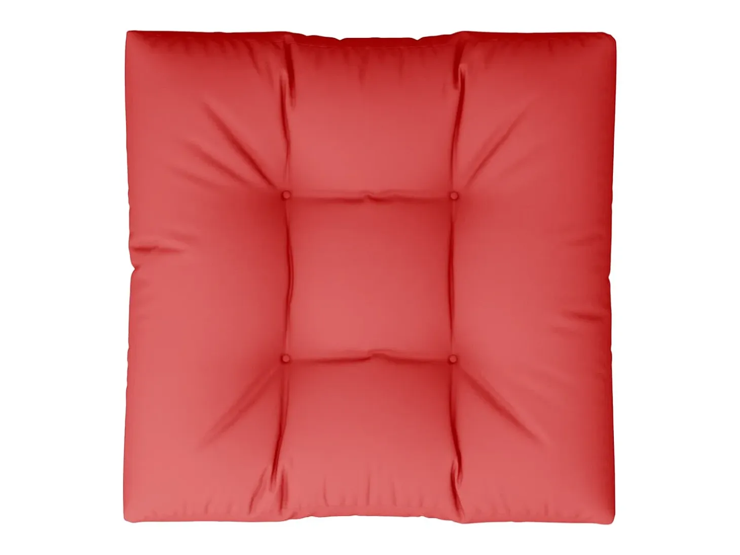 Cojín para sofá de palets de tela rojo 70x70x12 cm