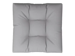 Cojín para sofá de palets de tela gris 80x80x12 cm