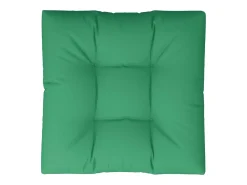 Cojín para sofá de palets de tela verde 80x80x12 cm