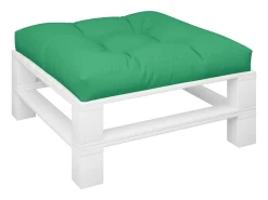 Cojín para sofá de palets de tela verde 80x80x12 cm