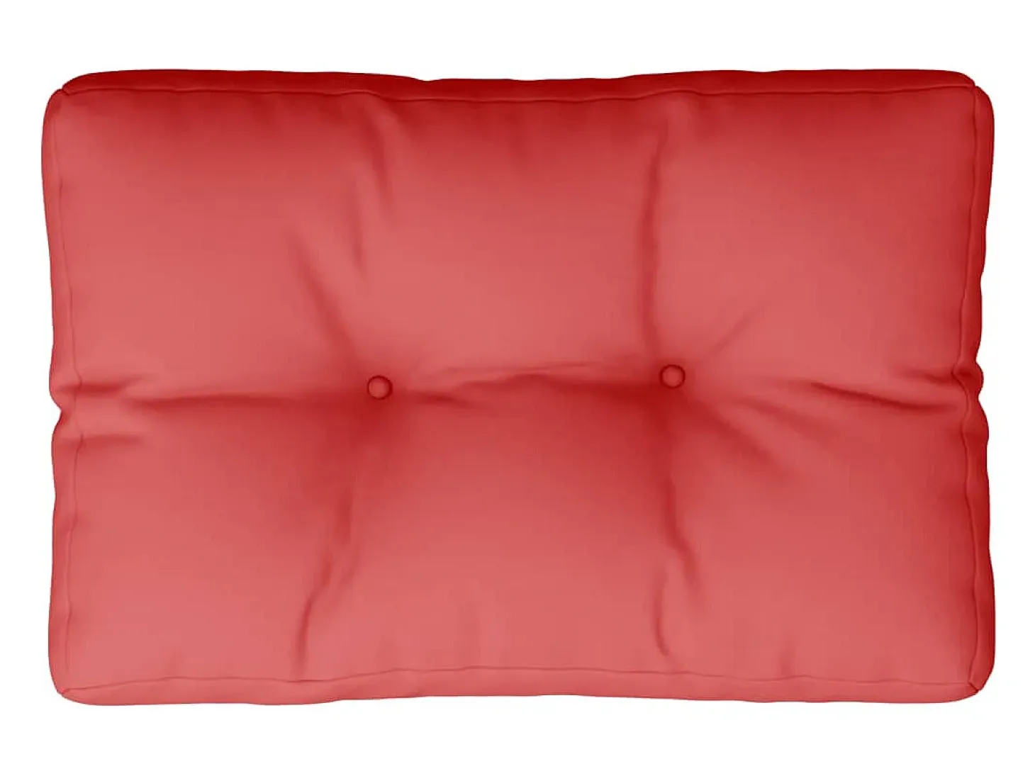 Cojín para sofá de palets de tela rojo 50x40x12 cm