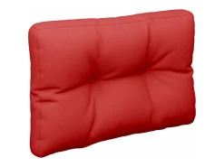 Cojín para sofá de palets de tela rojo 50x40x12 cm