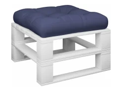 Cojín para sofá de palets de tela azul marino 60x60x12 cm ES645141