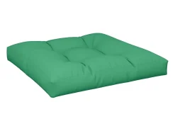 Cojín para sofá de palets de tela verde 70x70x12 cm