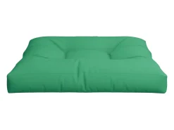 Cojín para sofá de palets de tela verde 70x70x12 cm