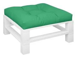 Cojín para sofá de palets de tela verde 70x70x12 cm