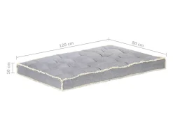Cojín para sofá de palets gris antracita 120x80x10 cm