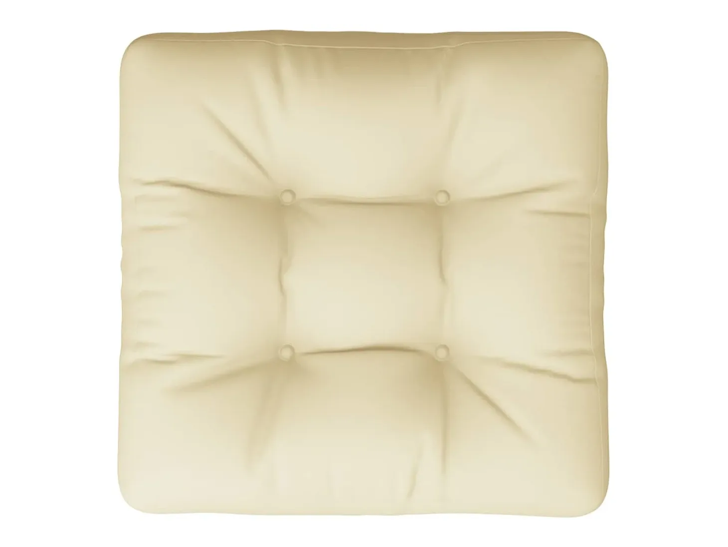 Cojín para sofá de palets tela crema 60x60x12 cm