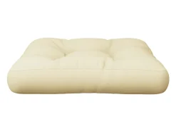 Cojín para sofá de palets tela crema 60x60x12 cm