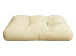 Cojín para sofá de palets tela crema 60x60x12 cm