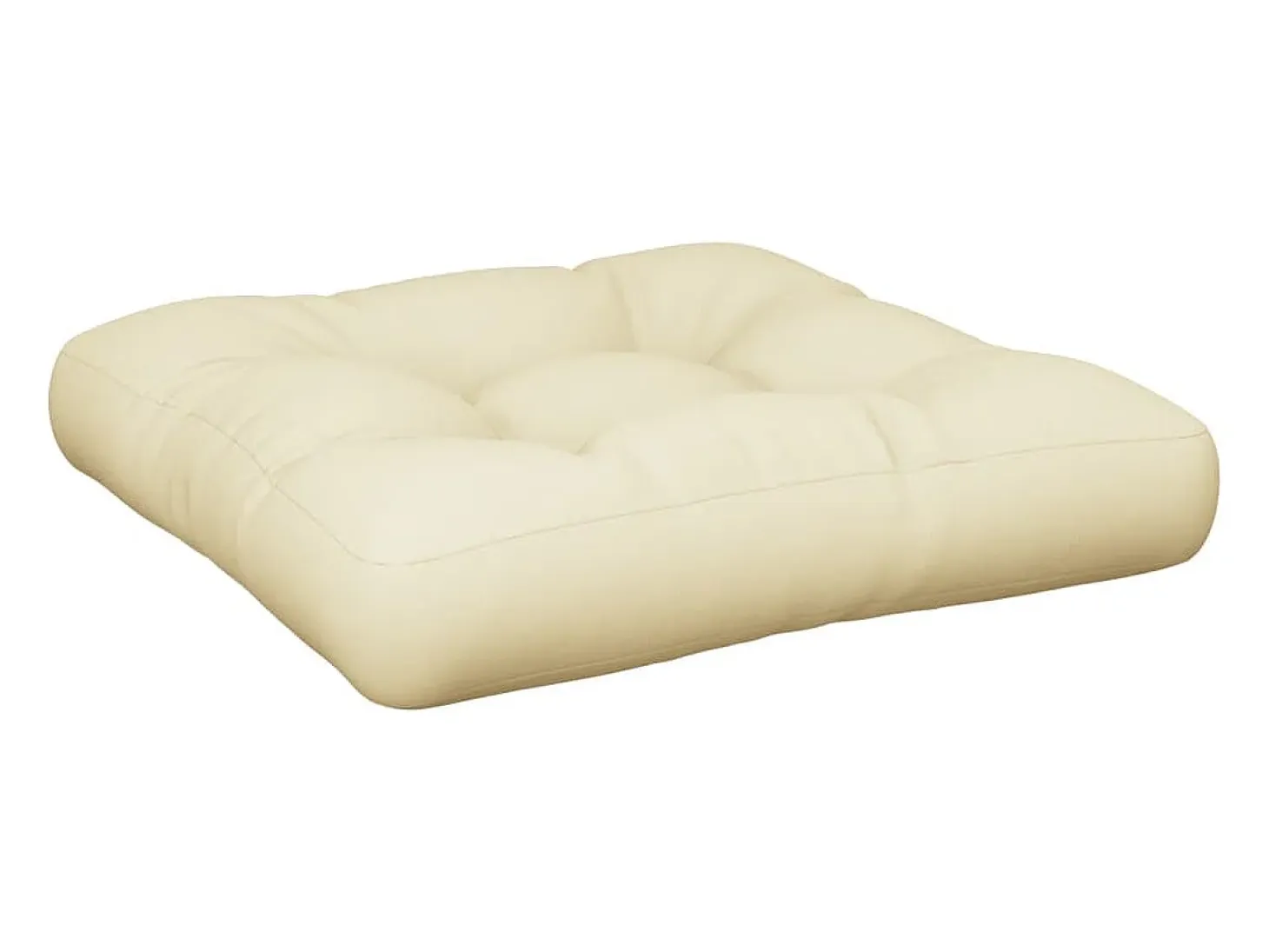Cojín para sofá de palets tela crema 60x60x12 cm