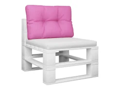Cojín para sofá de palets tela rosa 50x40x12 cm