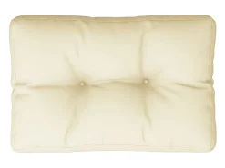 Cojín para sofá de palets tela crema 50x40x12 cm