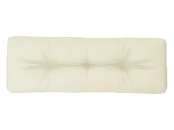 Cojín para sofá de palets tela crema 120x40x12 cm