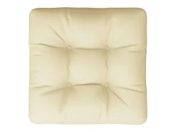 Cojín para sofá de palets tela crema 50x50x12 cm