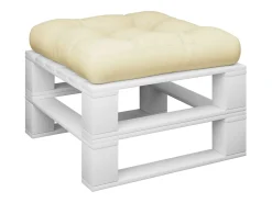 Cojín para sofá de palets tela crema 50x50x12 cm