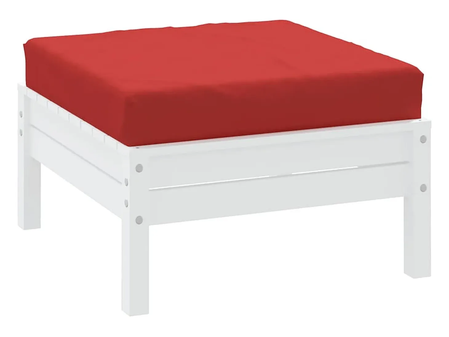 Cojín para sofá de palets tela Oxford rojo 60x60x8 cm