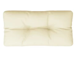 Cojín para sofá de palets tela crema 80x40x12 cm