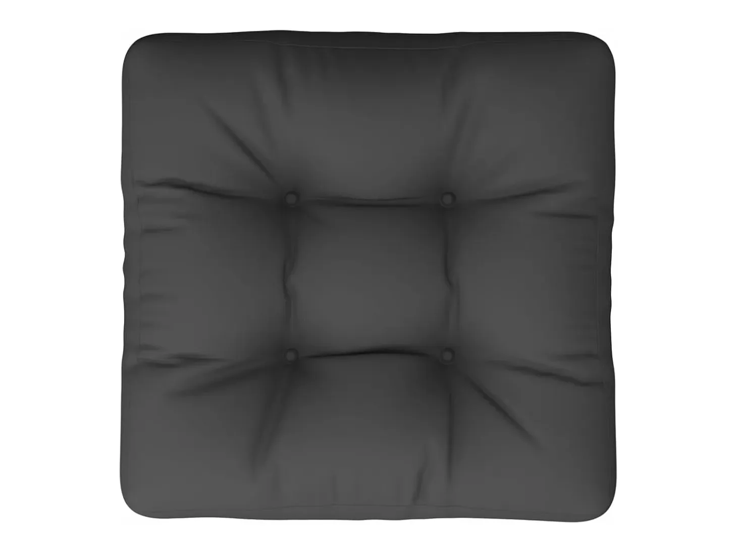 Cojín para sofá de palets tela negro 58x58x10 cm