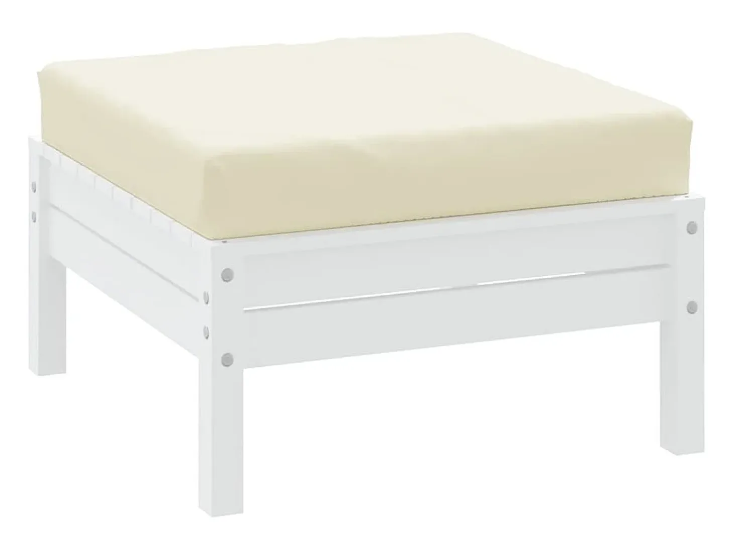 Cojín para sofá de palets tela Oxford crema 60x60x8 cm