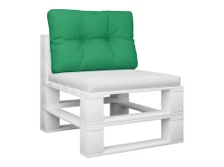 Cojín para sofá de palets tela verde 60x40x12 cm