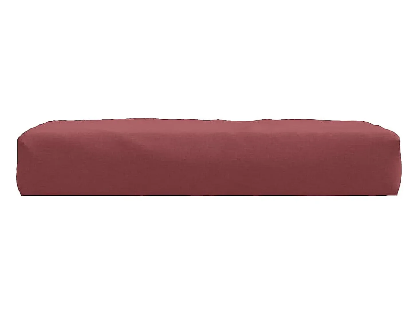 Cojín para sofá de palets tela rojo tinto melange 60x60x10 cm