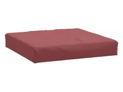 Cojín para sofá de palets tela rojo tinto melange 60x60x10 cm