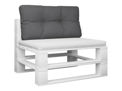 Cojín para sofá de palets tela gris antracita 80x40x12 cm ES838536