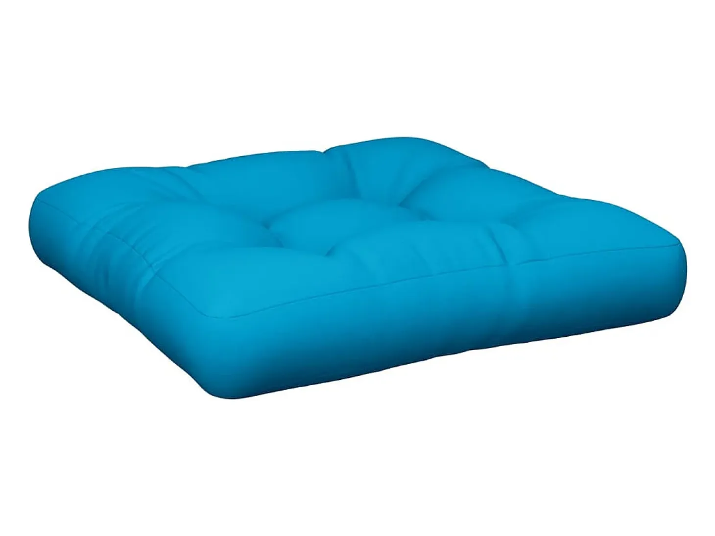 Cojín para sofá de palets tela azul claro 58x58x10 cm