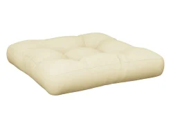 Cojín para sofá de palets tela crema 60x61,5x10 cm