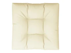 Cojín para sofá de palets tela crema 70x70x12 cm