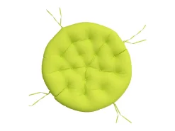 Cojín redondo tela Oxford verde vivo Ø 100x11 cm