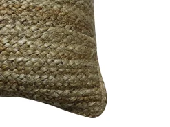 Cojín trenzado 100% jute - 60 x 60 cm - Natural - ZAMBAI