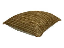 Cojín trenzado 100% jute - 60 x 60 cm - Natural - ZAMBAI