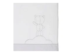 Colcha blanca de algodón para cuna