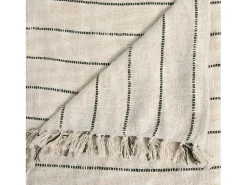 Colcha de algodón a rayas 260 x 240 cm