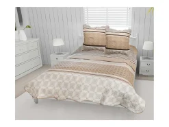 Colcha de algodón 220x240 cm AMANDA + 2 TB con 2 fundas de almohada