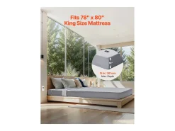Colcha SucceBuy Sábanas Earthing - Tamaño King, 90 % Algodón + 10 % Fibra de Plata