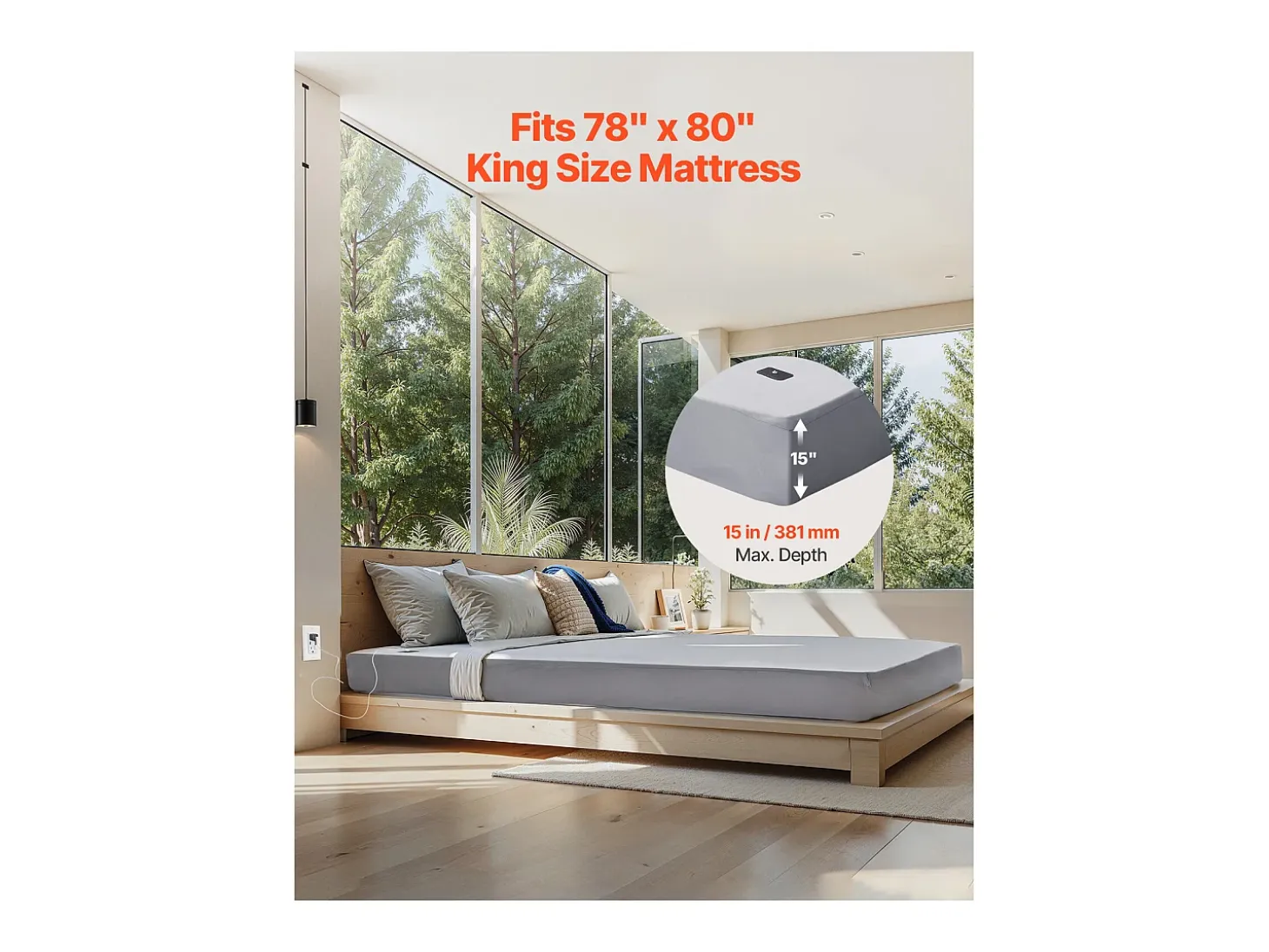 Colcha SucceBuy Sábanas Earthing - Tamaño King, 90 % Algodón + 10 % Fibra de Plata