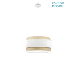Colgante 3 Luces Modelo Kandy Natural/blanco