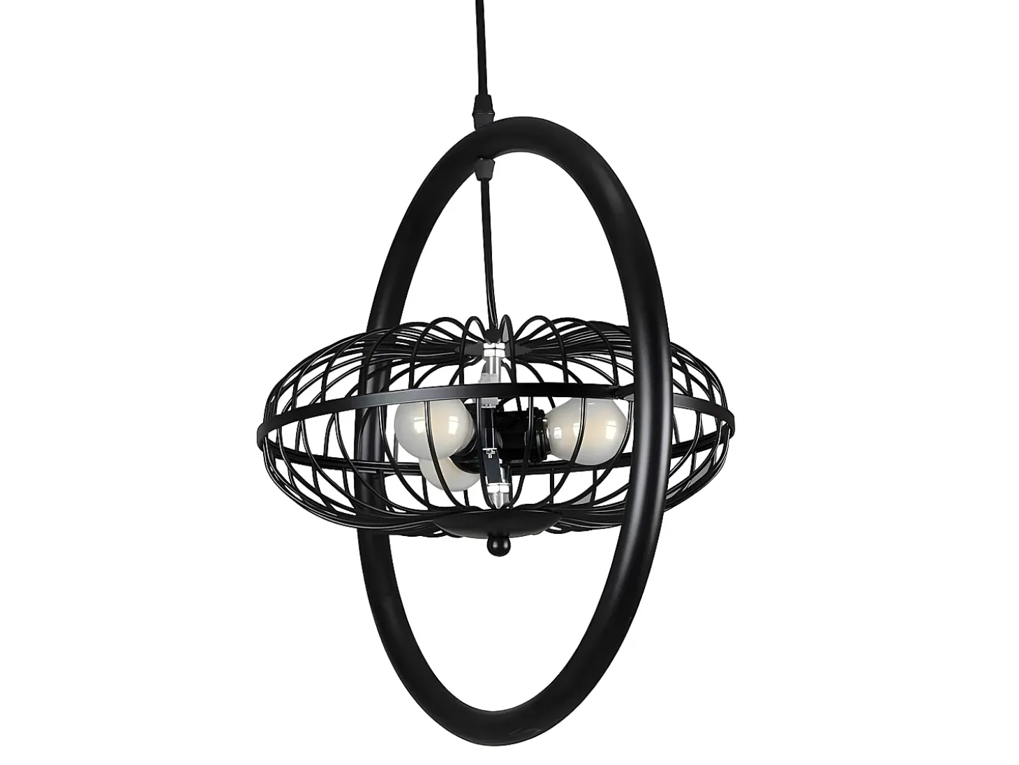Colgante Articulado Negro Modelo Ganga 3 Luces