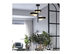 Colgante 3 luces modelo Arianna acabado negro, 43cm(alto) 40cm(ancho) 40cm(largo)