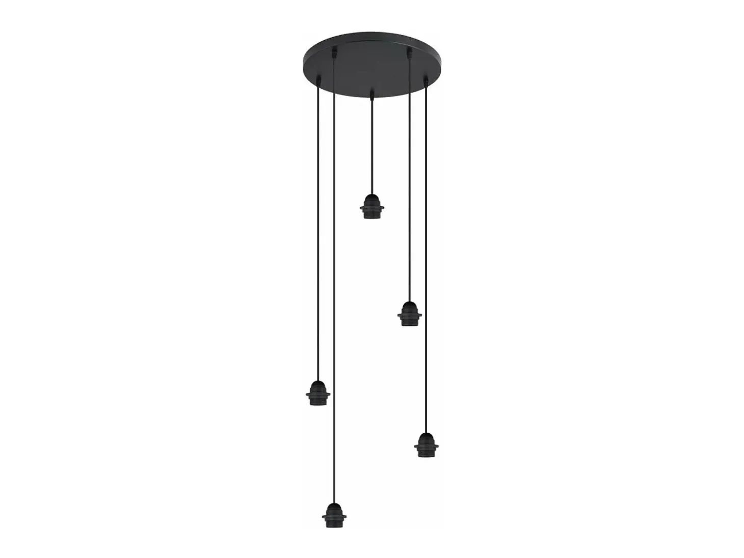 Colgante 5 luces modelo Larrue acabado negro 49 cm (alto)9 cm(ancho)9 cm(fondo)