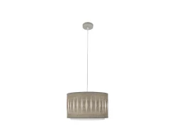 Colgante 1 Luz E27 Modelo Alexandra Niquel/madera Gris