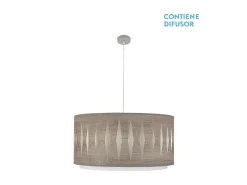 Colgante Regulable Madera/cromo Alexandra 3xe27 Fabrialamp
