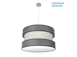 Colgante Bicolor Modelo Home 3luces Niquel Regulable