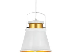 Colgante Blanco Con Interior Dorado Modelo Pelicano 1 Luz